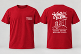 Walkin’ on Dickson — Short Sleeve Pocket Tee — red — Original Pocket Logo